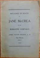 Holden, James Austin. The Burgoyne Campaign, 1777 Address: Influence of Death of Jane McCrea on The Burgoyne Campaign