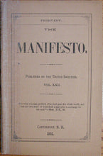 Load image into Gallery viewer, Blinn, C. Henry. The Manifesto. Vol. XXII. February, 1892 [Shaker]