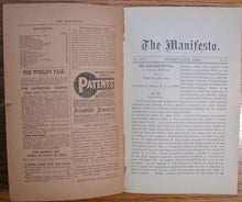 Load image into Gallery viewer, Blinn, C. Henry. The Manifesto. Vol. XXII. February, 1892 [Shaker]