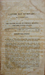 Baptist Board of Foreign Missions. The Latter Day Luminary : Vol. II. & III. 1820-22