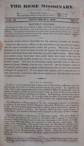 Peters, Absalom. The Home Missionary, and American Pastor's Journal. Vol. II. & III, 1830-1831