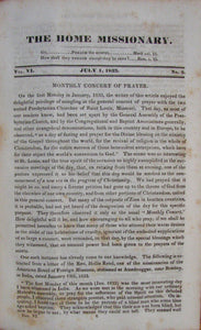 Peters, Absalom. The Home Missionary, and American Pastor's Journal. Vol. VI., VII., VIII. 1833-1836