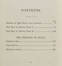 Load image into Gallery viewer, Graham, Mary Jane. Truth and Grace; or, The Works of Mary Jane Graham: With a Memoir